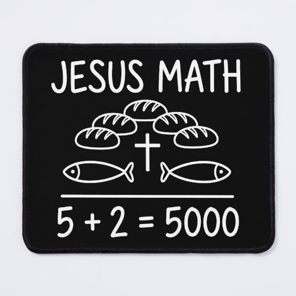 Item preview, Jesus Math 2 Fishes 5 Breads Feeds designed and sold by D4nnyBoiArt.