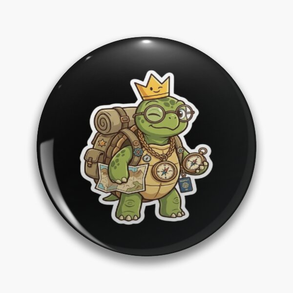 Item preview, Traveling Turtle Adventurer with Backpack and Map designed and sold by DailySparks.