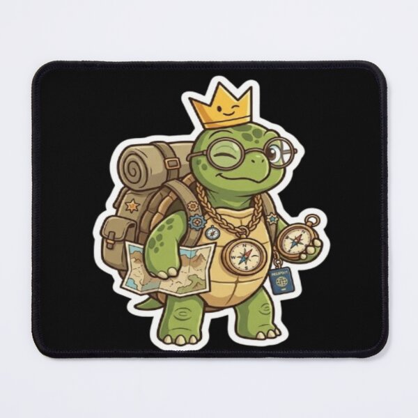Item preview, Traveling Turtle Adventurer with Backpack and Map designed and sold by DailySparks.