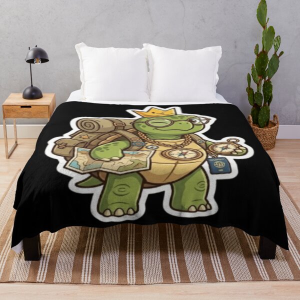 Item preview, Traveling Turtle Adventurer with Backpack and Map designed and sold by DailySparks.