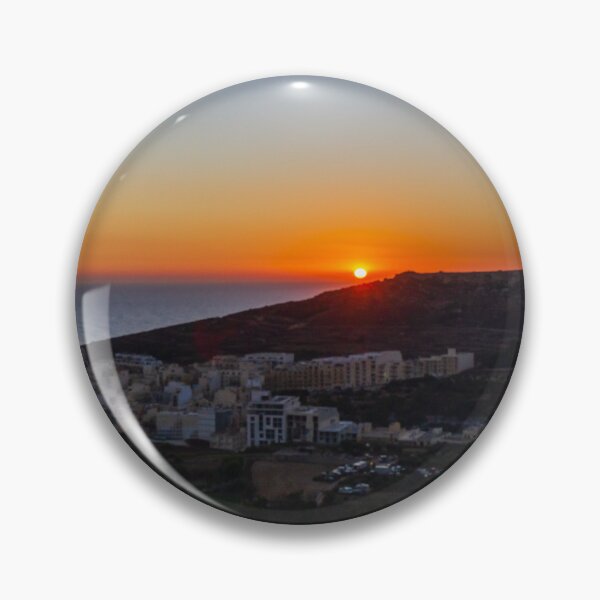 Item preview,  Sunset Over Coastal Village and Rolling Hills With Sea Horizon and Warm Evening Light designed and sold by Nmallia.
