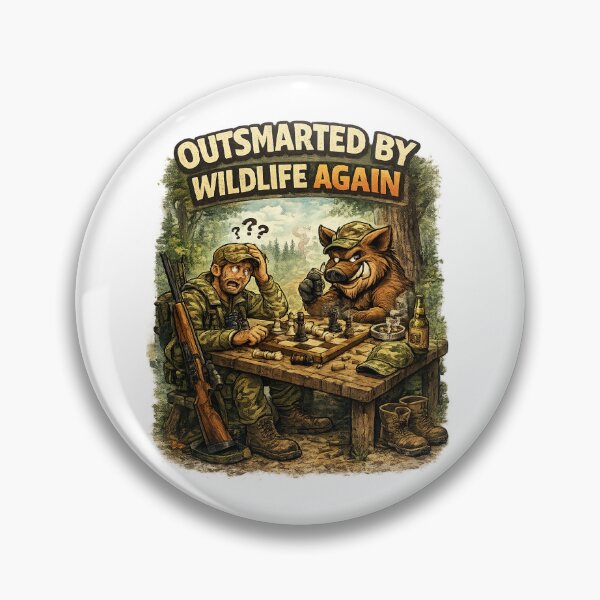 Item preview, Outsmarted By Wildlife Again - Funny Hunting Design designed and sold by C6S5M.