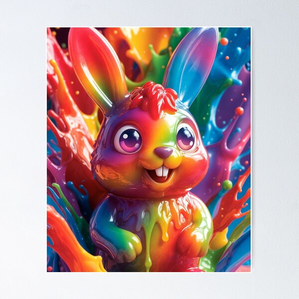 Item preview, Rainbow Groovy Gummy Bunny Hop designed and sold by GroovyGummy .