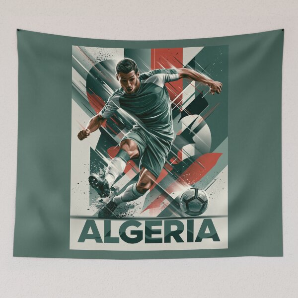 Artikelvorschau, Algerien Fußball entworfen und verkauft von StudioRedKoala.