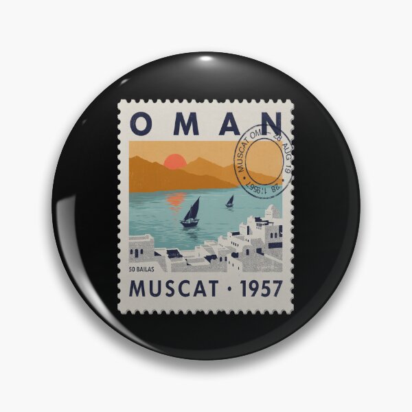 Item preview, Muscat Oman Coastal Postage Stamp Travel Sticker designed and sold by stickercuffs.