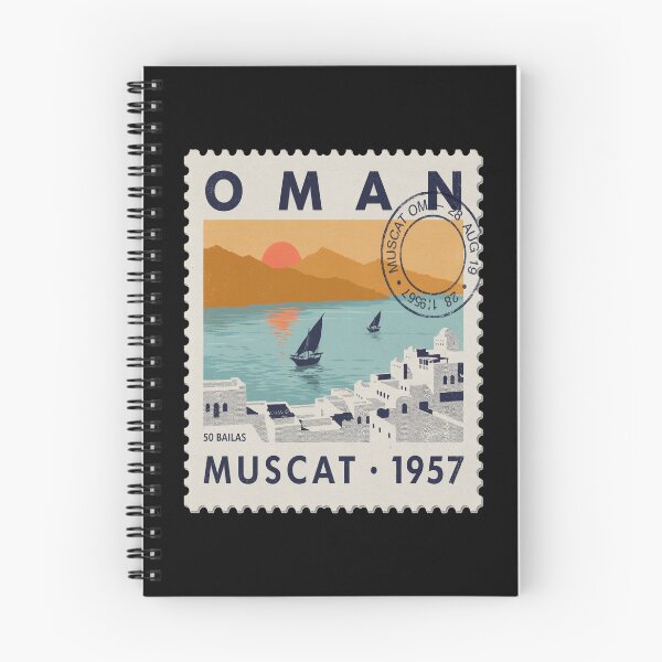 Item preview, Muscat Oman Coastal Postage Stamp Travel Sticker designed and sold by stickercuffs.