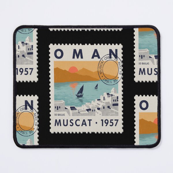 Item preview, Muscat Oman Coastal Postage Stamp Travel Sticker designed and sold by stickercuffs.