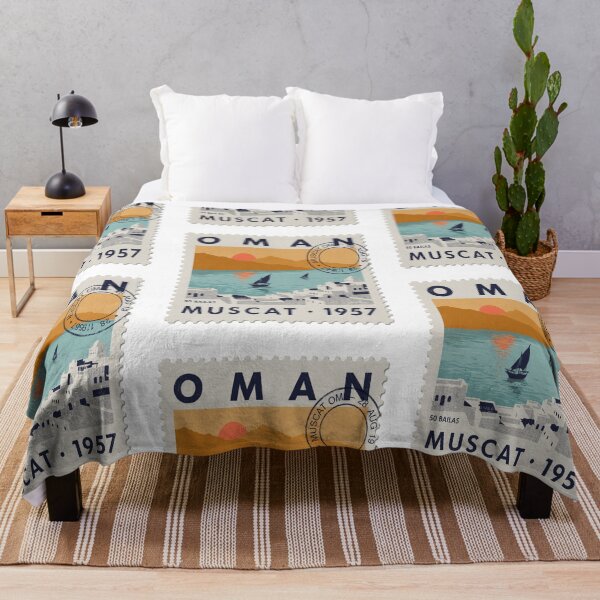 Item preview, Muscat Oman Coastal Postage Stamp Travel Sticker designed and sold by stickercuffs.