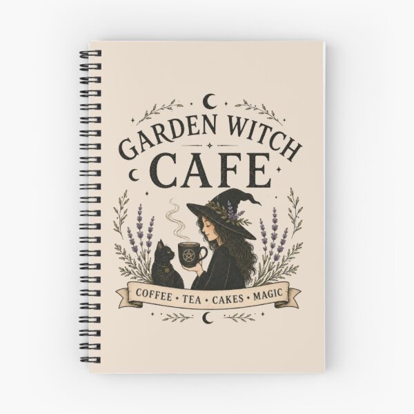 Item preview, Garden Witch Cafe Vintage Cottagecore Witch Coffee Lover Design designed and sold by Moonwoven Studio.