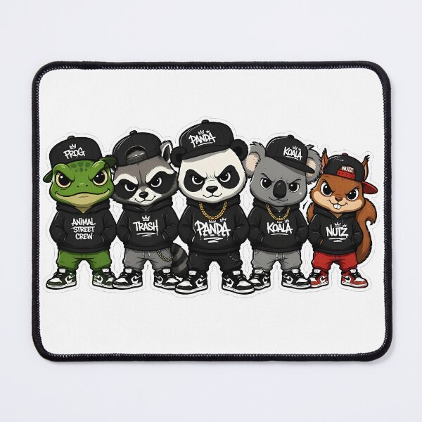 Item preview, Animal Street Crew – Chibi Hip Hop Mascot Gang Sticker Pack designed and sold by Aesthicer.