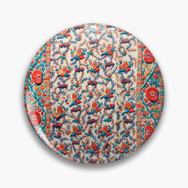 Item preview, Shakhrisyabz Suzani Uzbekistan Embroidery Print designed and sold by Vicky Brago-Mitchell®.