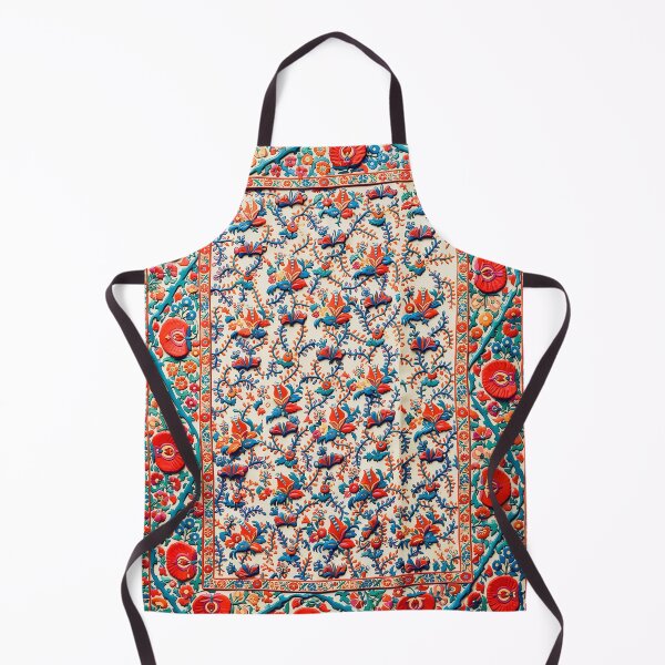 Item preview, Shakhrisyabz Suzani Uzbekistan Embroidery Print designed and sold by Vicky Brago-Mitchell®.