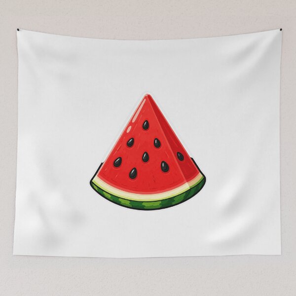 Item preview, Cute Cartoon Watermelon Slice designed and sold by Mysthor-Designs.