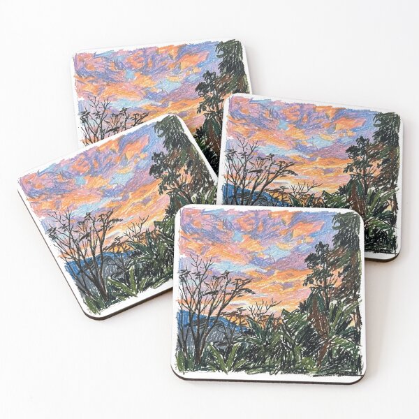 Item preview, Sky ablaze over the forest designed and sold by CristianCEB.