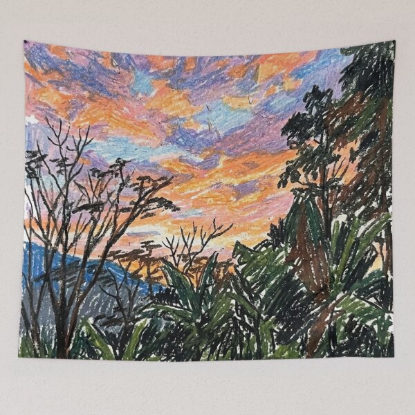 Item preview, Sky ablaze over the forest designed and sold by CristianCEB.