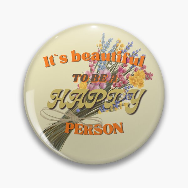 Item preview, Retro Floral Typography It's Beautiful To Be A Happy Person  designed and sold by Nataly65.