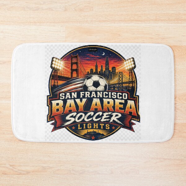 Item preview, San Francisco Bay Area Soccer Lights – Retro Match Day Design designed and sold by MySheetMusicArt.