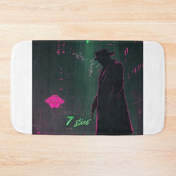 Item preview, 7 Sins - Cyberpunk Noir Detective Sci Fi Art designed and sold by Modern Nest Art.