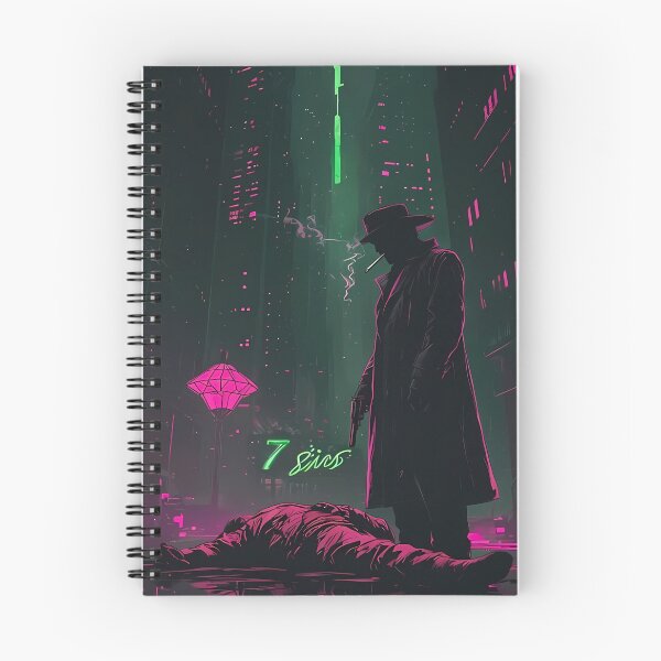 Item preview, 7 Sins - Cyberpunk Noir Detective Sci Fi Art designed and sold by Modern Nest Art.