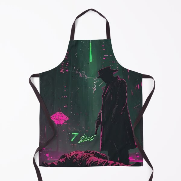 Item preview, 7 Sins - Cyberpunk Noir Detective Sci Fi Art designed and sold by Modern Nest Art.