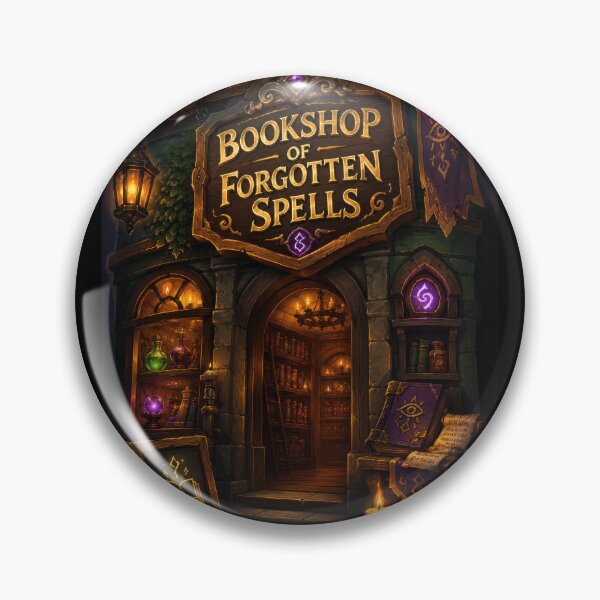 Item preview, Bookshop of Forgotten Spells Fantasy Poster  designed and sold by Sketchlegacy.