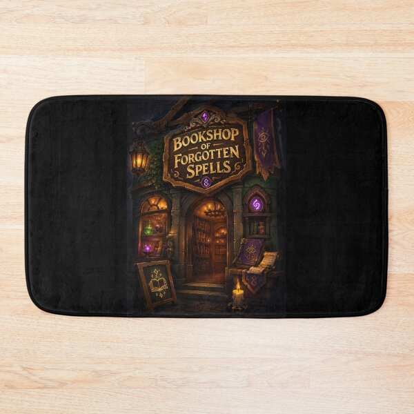 Item preview, Bookshop of Forgotten Spells Fantasy Poster  designed and sold by Sketchlegacy.