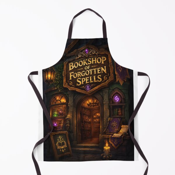 Item preview, Bookshop of Forgotten Spells Fantasy Poster designed and sold by Sketchlegacy.