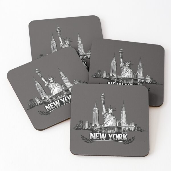 Item preview, New York Skyline  - NYC Liberty & Brooklyn Bridge Art designed and sold by Log77.