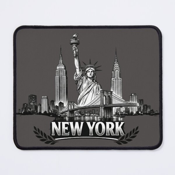 Item preview, New York Skyline - NYC Liberty & Brooklyn Bridge Art designed and sold by Log77.