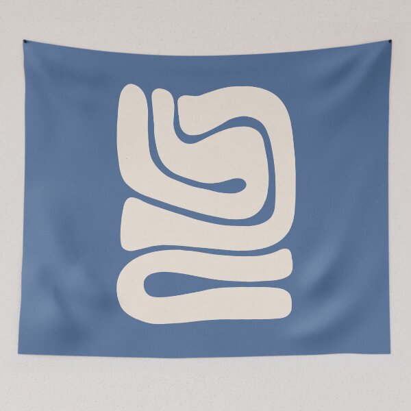 Aperçu de l'œuvre Blue Modern Abstract Shapes créée et vendue par NicoleYoungStudio.