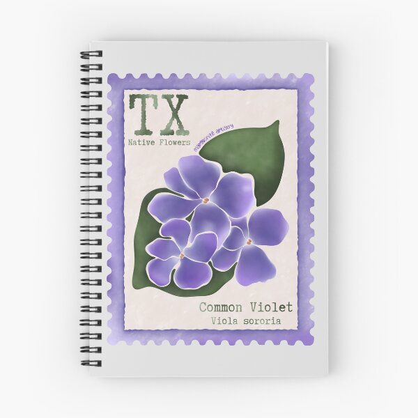 Item preview, Texas Native Flower Common Violet Watercolor Vintage Postage Stamp designed and sold by Marguerite Artistry.