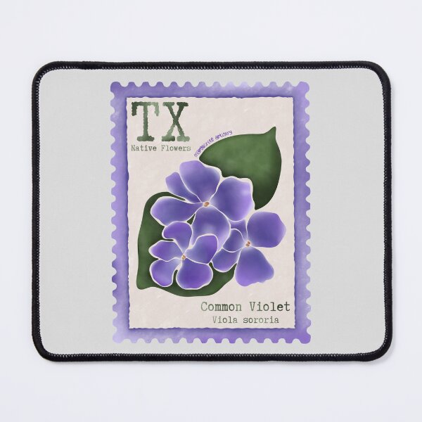Item preview, Texas Native Flower Common Violet Watercolor Vintage Postage Stamp designed and sold by Marguerite Artistry.