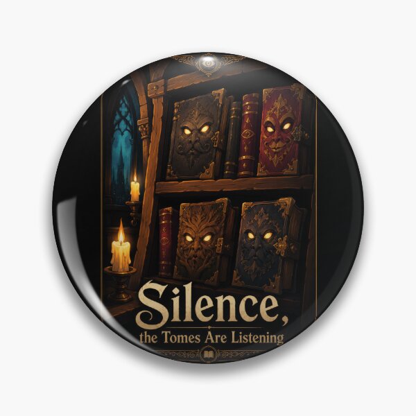 Item preview, Silence the Tomes Are Listening Dark Fantasy Poster  designed and sold by Sketchlegacy.