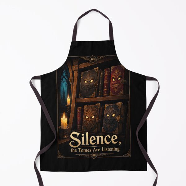Item preview, Silence the Tomes Are Listening Dark Fantasy Poster designed and sold by Sketchlegacy.