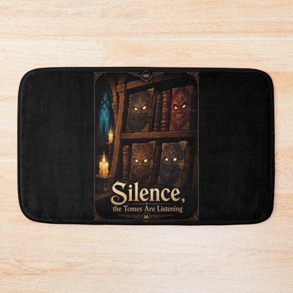 Item preview, Silence the Tomes Are Listening Dark Fantasy Poster  designed and sold by Sketchlegacy.