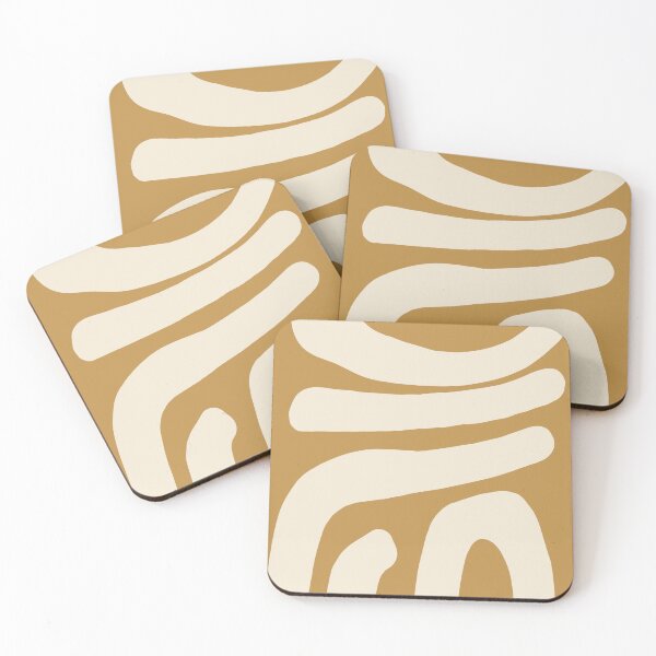Item preview, Mustard Yellow Modern Abstract Shapes designed and sold by NicoleYoungStudio.