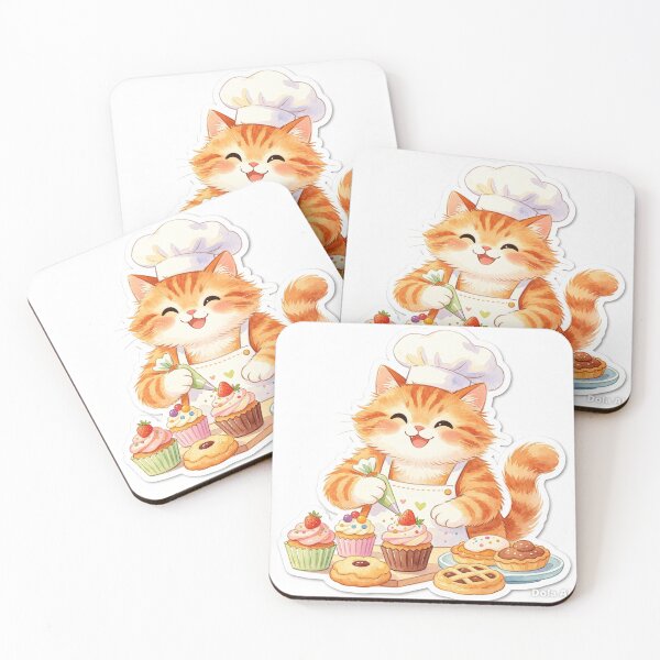 Item preview, Cute Orange Cat Chef Baker designed and sold by onjirastudio7.