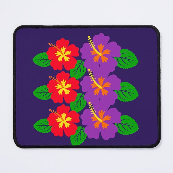 Item preview, Tropical Hibiscus Flowers Red and Purple Pattern designed and sold by SolutionsArt.