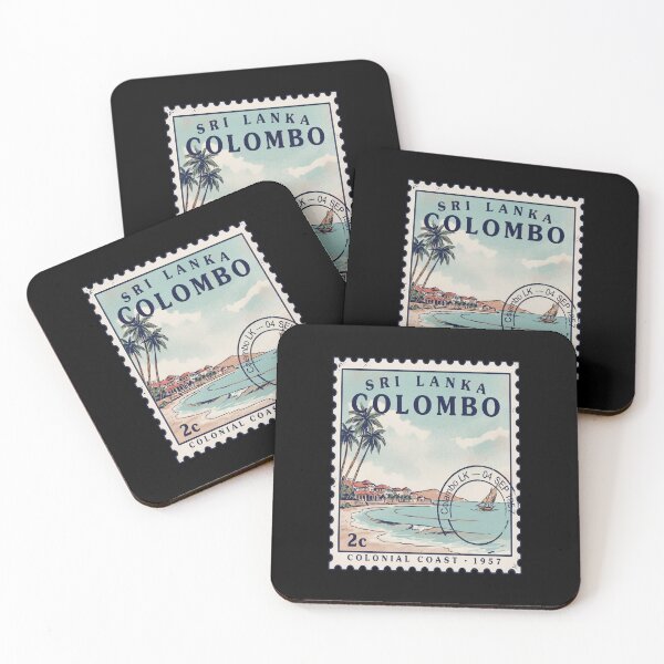 Item preview, Colombo Sri Lanka Coastal Postage Stamp Travel Sticker designed and sold by stickercuffs.