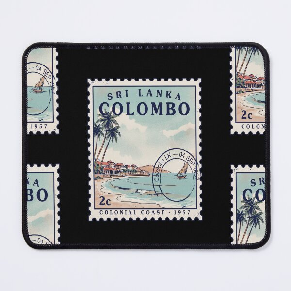 Item preview, Colombo Sri Lanka Coastal Postage Stamp Travel Sticker designed and sold by stickercuffs.