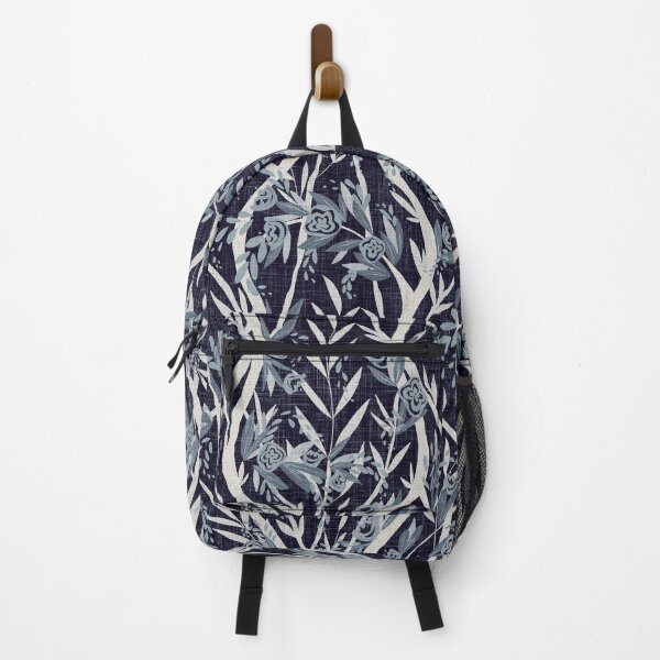 Item preview, French Textured Floral Vine Chintz - Navy Denim Blues designed and sold by LoveAlways-AEP.
