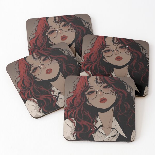 Item preview, Red-Haired Girl With Glasses designed and sold by MarstaKola.