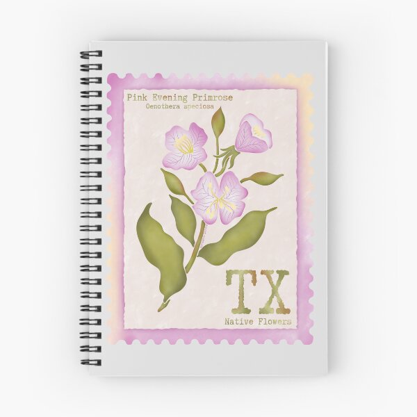 Item preview, Texas Native Flower Pink Evening Primrose Watercolor Vintage Postage Stamp designed and sold by Marguerite Artistry.
