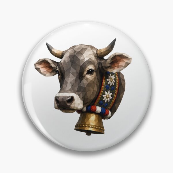 Item preview, Copy of Geometric Black and White Cow, Low Poly Cow Head, Modern Animal Art designed and sold by filou designs.