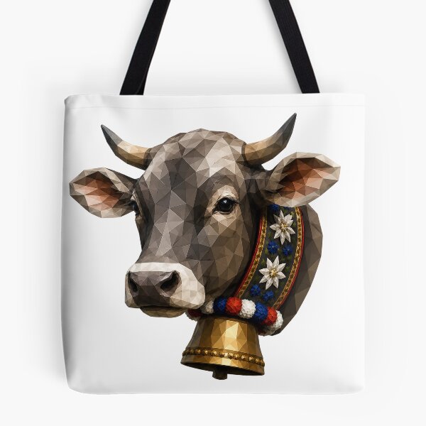 Item preview, Copy of Geometric Black and White Cow, Low Poly Cow Head, Modern Animal Art designed and sold by filou designs.