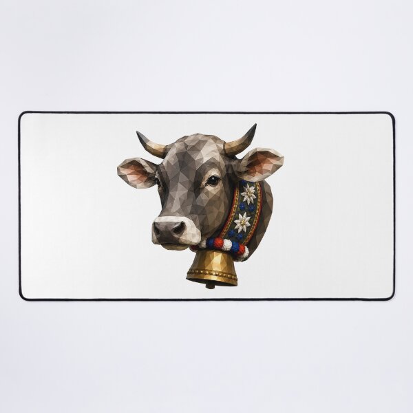 Item preview, Copy of Geometric Black and White Cow, Low Poly Cow Head, Modern Animal Art designed and sold by filou designs.