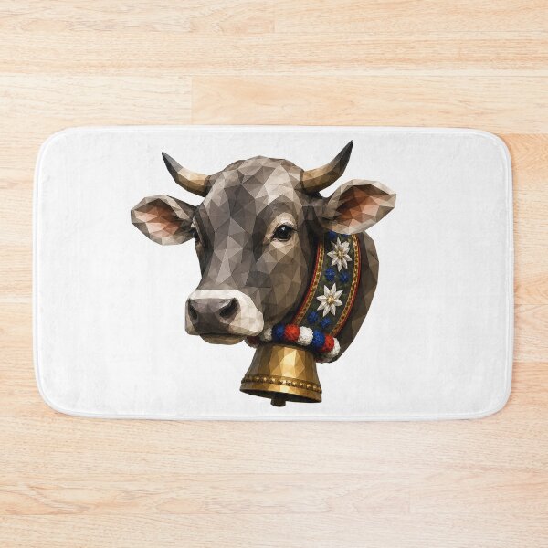 Item preview, Copy of Geometric Black and White Cow, Low Poly Cow Head, Modern Animal Art designed and sold by filou designs.