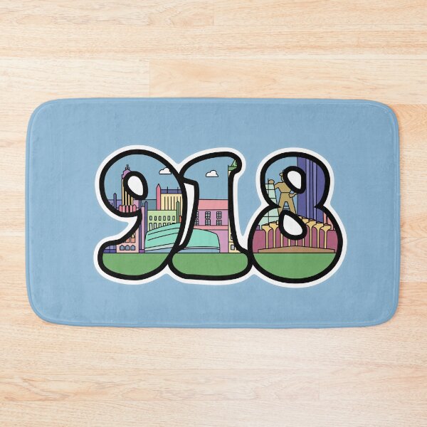 Item preview, Tulsa 918 Area Code Skyline designed and sold by Maggie Elias.