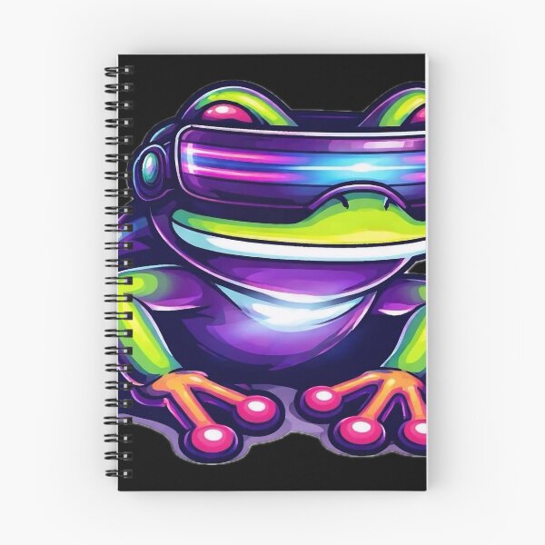 Item preview, Futuristic Neon Cyberpunk Tree Frog Design designed and sold by BarkAndArt.
