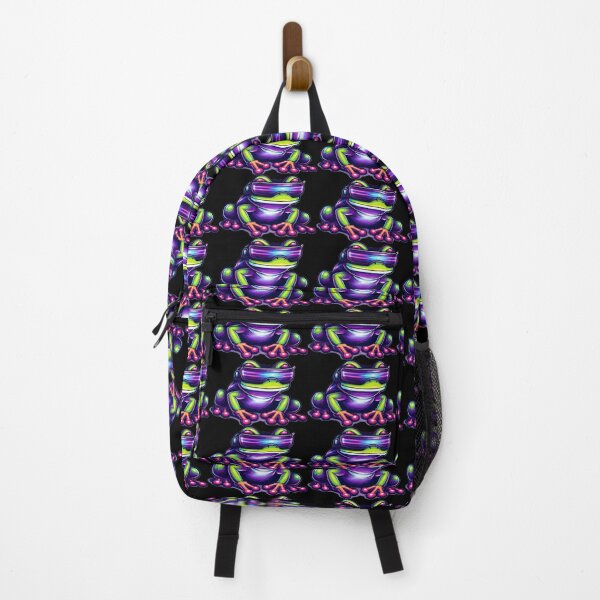 Item preview, Futuristic Neon Cyberpunk Tree Frog Design designed and sold by BarkAndArt.